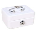 thumbnail image 2 of Metal Cash Box with Money Tray Lock Box, Mini Money Saving Organizer for Household Cash Management, Portable Money Storage Safe for Car, 2 of 7