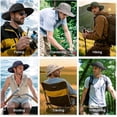 thumbnail image 7 of Plus Size XXL Sun Hats for Men, Wide Brim Lightweight & Mesh Breathable Summer UV Protection UPF50+ Waterproof & Quick Drying Foldable Bucket Boonie Safari Hats Outdoor Fishing Hiking Beach(Black), 7 of 7
