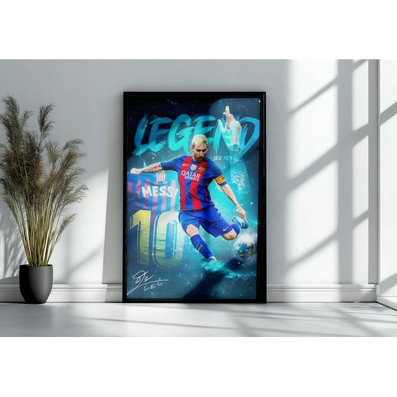 Leo Messi Legend Poster or Gallery Canvas Wall Art