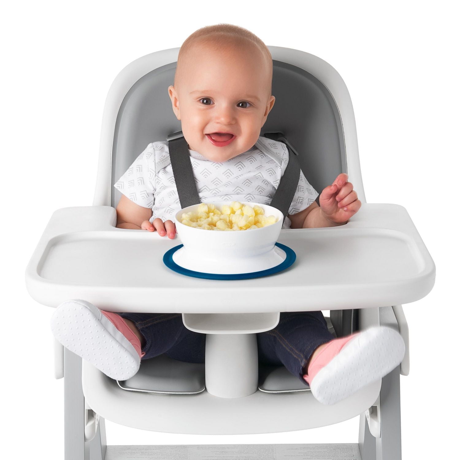 OXO Tot - Stick & Stay Suction Bowl - Secure Suction Base - Promotes Self-Feeding - Dishwasher Safe - Easy for Parents to Remove - Baby Feeding from 6 Months and Up - Navy - 61120700