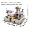 thumbnail image 4 of SALYWEE Medieval Lion Knight Castle Building Blocks Kit with Figures - 680+ Pieces, Home & Office Decor, Collectible Display, 4 of 5