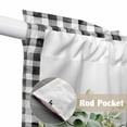 thumbnail image 4 of Green Eucalyptus Leaves Swag Valances for Windows, Kitchen Curtains 36 Inch Length 2 Panels Set, Modern Art Farmhouse Plaid Short Curtains for Small Windows Rod Pocket Cafe Curtains Drapes 28"x36", 4 of 8