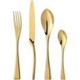 thumbnail image 1 of 4pcs Stainless Steel Flatware,Include Fork Spoons Knife (Golden), 1 of 5