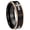 Black And Rose Gold Step Edge, variant on Christian Cross Religious 8MM Concave Black Tungsten Men Ring