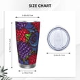 thumbnail image 4 of Cauagu Wild Berries Pattern 20oz Tumbler,Stainless Steel Vacuum Insulated Tumbler with Lid Insulated Coffee Mug Thermal Cup with Splash Proof Sliding Lid-Without Straw, 4 of 8