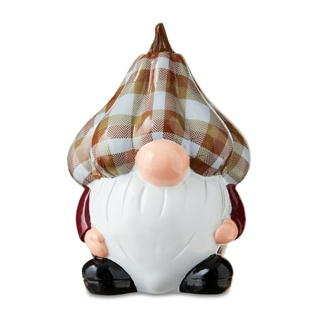 Resin Gingham Gnome Tabletop Decor, Multicolor, 2.8", Fall by Way To Celebrate