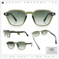 thumbnail image 2 of Gentlemanly Keyhole Bridge Thin Horn Rim Hipster Fashion Sunglasses Dark Green - Green, 2 of 8