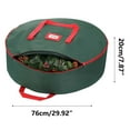 thumbnail image 4 of Nmdmisc Christmas Wreath Storage Bag 30",Artificial Wreath Container,Garland Holiday Xmas Wreaths Holder,Sturdy Handles,Inner Straps,Card Slot Dual Zipper Strong Oxford (30 Inch, Green), 4 of 7
