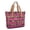 Pink and Green Checkered Pattern, variant on Blue and Black Checkered Pattern Large Tote Bag for Women, Polyester Roomy Carryall with Pockets and Zipper, Water Resistant Gifts Ideas for Work School Gym