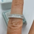 thumbnail image 2 of 2Ct Half Eternity Band Ring Round Cut Simulated Diamond In 14K White Gold Plated, 2 of 4