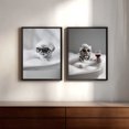thumbnail image 2 of Animals Taking a Bath Abstract Funny Canvas Painting Print Wall Art for Living Room Bathroom Decoration Frameless, 2 of 7