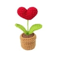 thumbnail image 2 of Cevemin Realistic Hand-Knitted Cloth Fake Flower - Multicolor Artificial Blooms for Home Office Desk Decoration, Valentine's Day Mother's Day Gift, 2 of 6