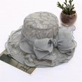 thumbnail image 2 of Sombrero de boda para fiesta de té de ala ancha para mujer, tocado Derby elegante, 2 of 2