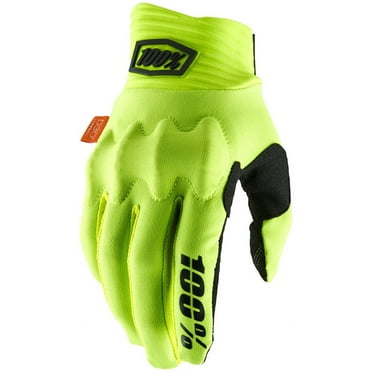 100% Cognito Gloves - Yellow/Black Full Finger Men's X-Large