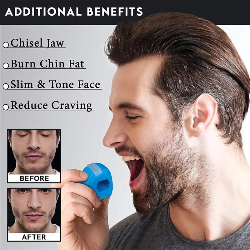 Exercise Ball Jaw Trainer Double Chin Fitness Equipment Face Neck Chew Tool Jawline Define Jaw Exerciser Women Men Jaw Exerciser Blue and Purple Walmart