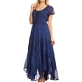 thumbnail image 4 of Sakkas Marigold Embroidered Fairy Dress - Navy - 1X/2X, 4 of 6
