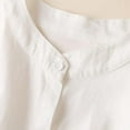 thumbnail image 4 of Rollbacks & More GaThRRgYP Women's Tiered Ruffle Short Sleeve Dress,Shirt Women's Spring Vintage Solid Long Sleeve Cotton Linen Shirt Stand Up Neck Dress, 4 of 4