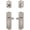 Satin Nickel, variant on Grandeur 835444 Parthenon Solid Brass Right Handed Single Cylinder Keyed Entry Leverset