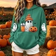 thumbnail image 4 of Halloween Oversized Sweatshirt for Women Lightweight Pullover Cute Print Hoodies with Kangaroo Pocket Funny Long Sleeve Tops, 4 of 7