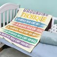 thumbnail image 3 of Five Grounding Techique Flannel Throw Blanket Warm Cozy Soft Funny Print Blankets, 3 of 5