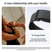 Google Fitbit Air Active Bundle: Screenless Fitness and Health Tracker - Personalized AI-Powered Coaching - Works with Android and iOS - Obsidian + Includes Active Band Size Large