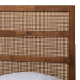 thumbnail image 4 of Baxton Studio Fuller Brown Wood King Size Platform Bed with Woven Rattan, 4 of 6