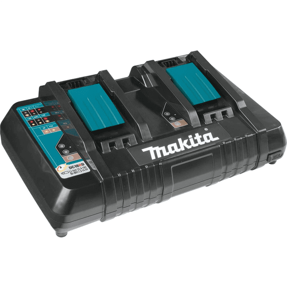 Makita DC18RD 18V Power Tool Charger with 2-Port Charging Capability for 18V Batteries