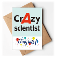 thumbnail image 1 of Brief Best Cool Scientist Occupation Wedding Cards Congratulations Greeting Envelopes, 1 of 3