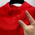 thumbnail image 3 of Camiseta de manga corta con solapa de verano para oficina, estilo clásico, estilo polo, para hombre, para negocios, ocio, transpirable, 3 of 5
