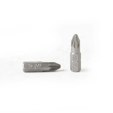 Superior Steel BZ102-50PK 2# Single End Pozidriv Screwdriver Bits - 1 Inch Long - 50 Display Pack