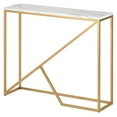 thumbnail image 5 of Evelyn&Zoe Stella 36" Wide Console Table with Faux Marble Top, Brass, 5 of 7