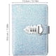 thumbnail image 2 of Diario con contraseña digital, diario con candado de combinación, diario de cuero recargable A6 con bloqueo (azul), 2 of 7