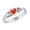 Red, variant on AeraVida Romantic Heart-warming Love Red Coral Sterling Silver Band Ring-6