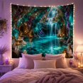 thumbnail image 2 of Fantastical Magical Cavern with Interior Pool Clear, Mystical Fantasy for Space Lovers, Wall Decor, Thanksgiving Hostess Gift, Tapestry Wall Hanging for Dorm and Living Room, 2 of 7