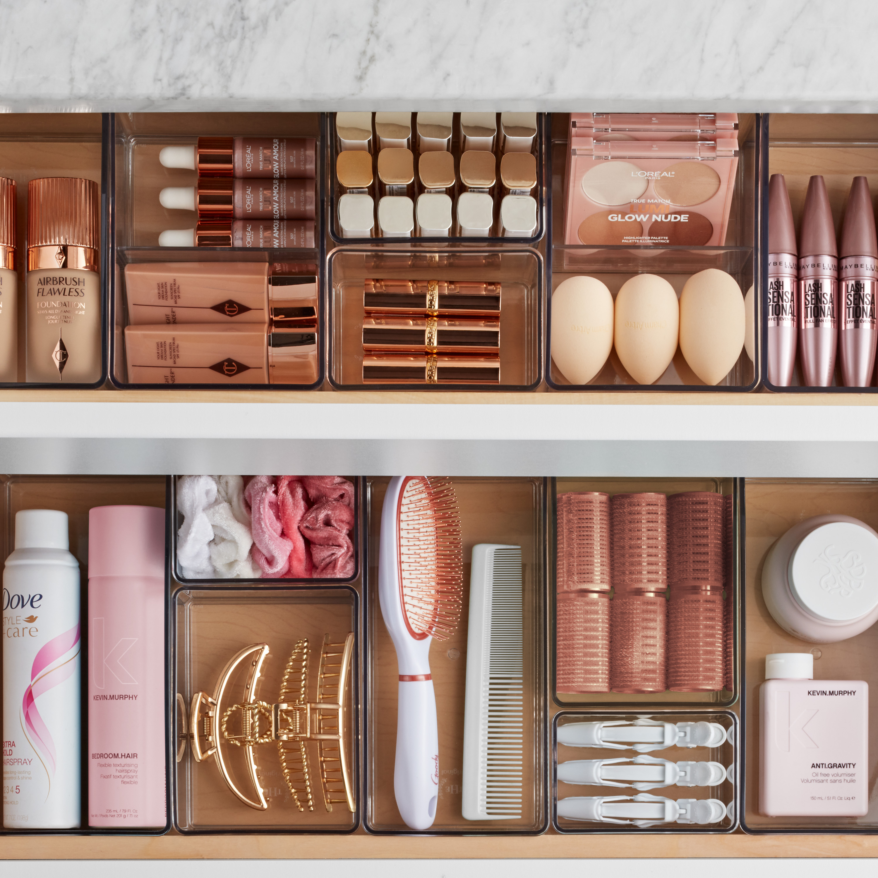 The Home Edit 8-Piece Clear Plastic Beauty Drawer Edit Storage System - image 3 of 12