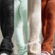 thumbnail image 4 of Pantalones acampanados casuales de punto de gamuza compuesta para mujer de moda, 4 of 5