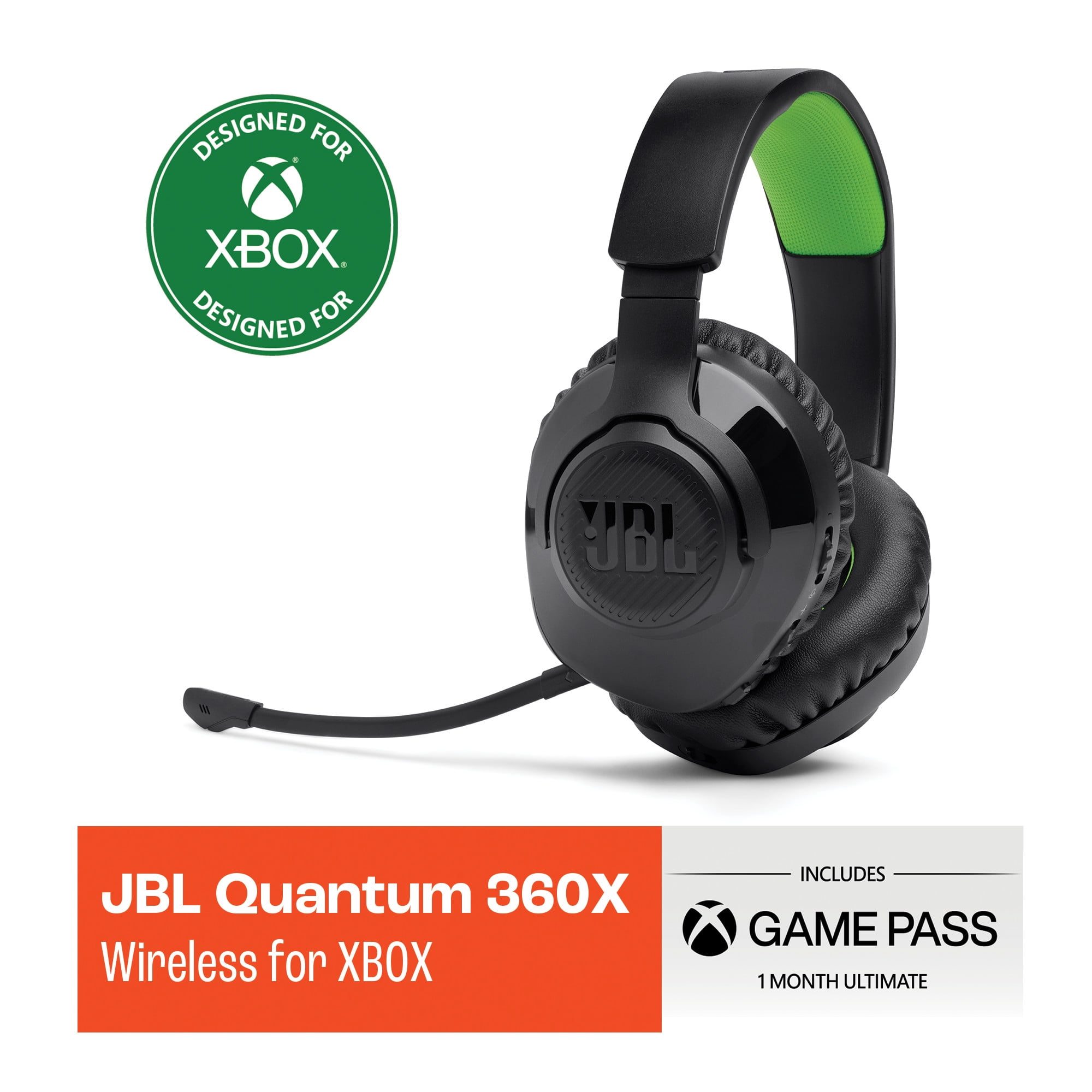 JBL Quantum 360X Wireless for Xbox, Detachable Boom Mic, Black