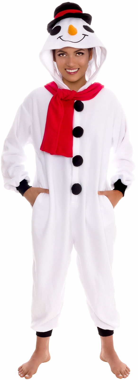 Silver Lilly Unisex Pajamas - One Piece Cosplay Holiday Snowman Costume ...