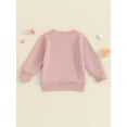 thumbnail image 6 of Suagox Toddler Girls Sweatshirts Classic Letter Print Long Sleeve Round Neck Pullovers Spring Fall Tops for 6-24 Months and 2-4 Years Old Baby, 6 of 10