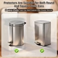 thumbnail image 3 of 4 Pcs Heavy Duty Trash Can Wall Protector, Silicone Trash Can Bumper for Square & Round Garbage Bins, No-Drill Garbage Can Wall Protector for Kitchen and Floor (Black), 3 of 11
