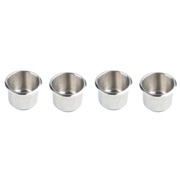 4PCS Marine Boat Yacht RV Recessed Cup Drink Can Holder Stainless Steel Drop-in Cup Holder