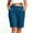 Blue women high waisted shorts with pockets a1, variant on Women's High Waisted Straight Shorts with Pockets Casual Bermuda Shorts Solid Regular Fit Travel Shorts Summer Beach Lounge, White M