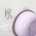 thumbnail image 1 of Gran ángulo de acero inoxidable, libre de succión potente, gancho de almacenamiento para lavabo, colgador de pared para baño, estante para lavabo, plateado ShuxiuWang 8390613616128, 1 of 1