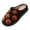 01#Black, variant on Unisex Cute Jack O Lantern Embroidered Slippers Soft Plush Warm Winter Halloween Home Footwear