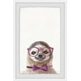 thumbnail image 2 of Sloth with a Bow Framed Painting Print, 2 of 6