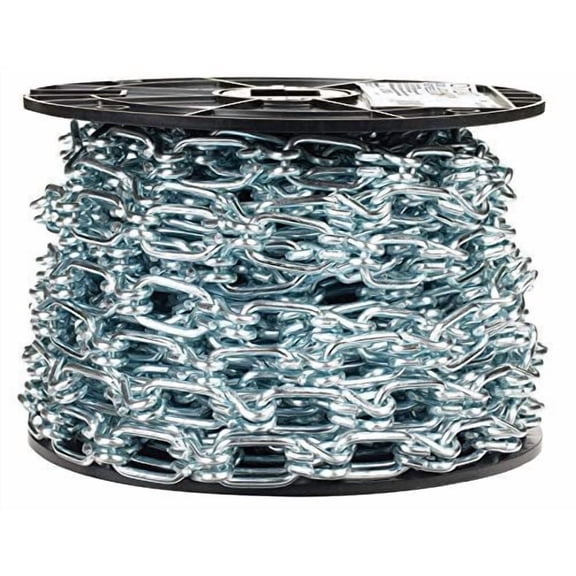 Campbell Chain & Fittings 0722427 Lock Link Single Loop Chain, 3/0, Zinc Plated, 50 ft, Reel