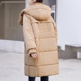 thumbnail image 4 of Jackets for Women Parka Fashion Women Zipper Coat Long Jacket Winter Long Sleeve Long Down Cotton Fall savings Up to 50% off, 4 of 5