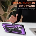 thumbnail image 5 of Samsung Galaxy A32 5G Case (NOT FOR 4G), Rosebono Hybrid Slim Colorful Armor Shockproof Impact Resistant Protective Cover Case With Kickstand For Samsung Galaxy A32 5G (Purple), 5 of 5