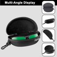 thumbnail image 3 of GFDYREE Zipper Shell Sunglass Case, Belt Loop and Clip (Black), 3 of 6