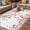 White Light Pink Rose Red, variant on Valentine's Day Outdoor Rug for Patio/Deck/Porch, Non-Slip Large Area Rug 6 x 9 Ft, Watercolor Love Flowers Leaves Plants Beige Indoor Outdoor Rugs Washable Area Rugs, Camping Rug Carpet Runner
